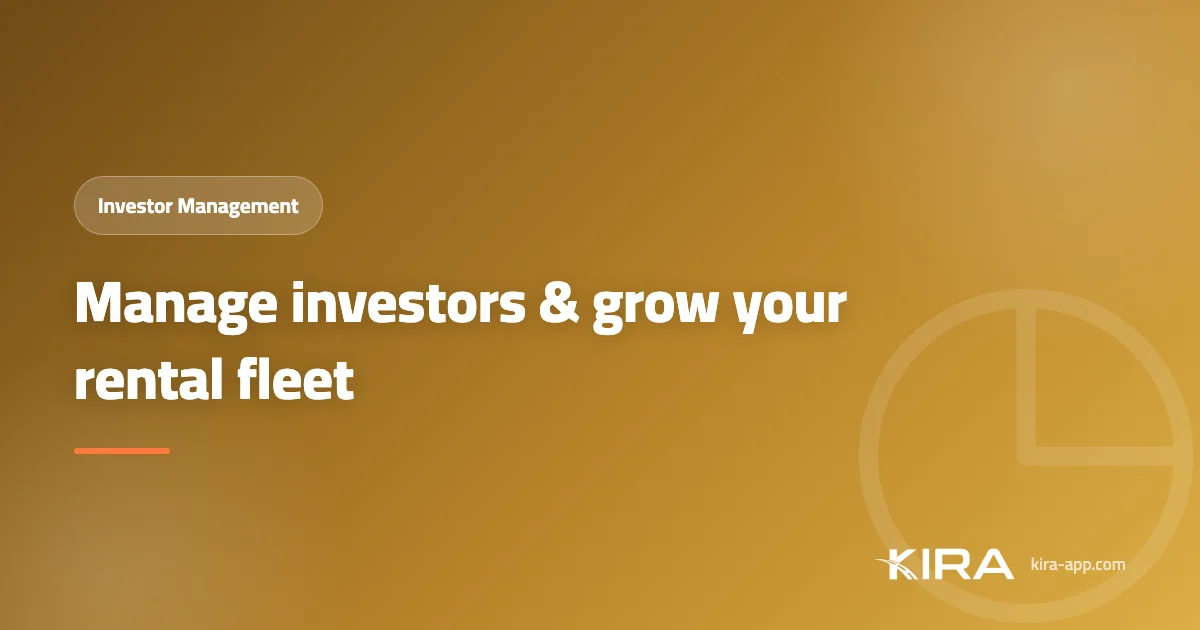 Investor account management for car rental — grow your fleet without buying every car